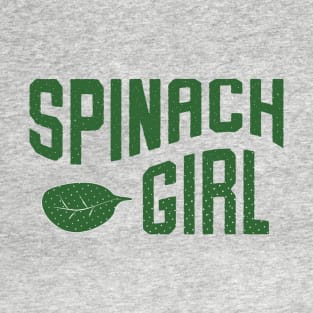 Veggie Spinach Girl Green Fan T-Shirt